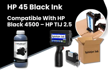 HP 45 Black Ink, Compatible With HP Black 4500-HP TIJ 2.5