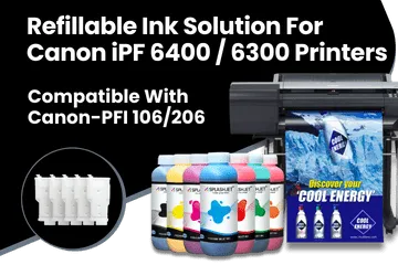 Refillable Ink Solution For Canon iPF 6400, 6300, 6410 Printers