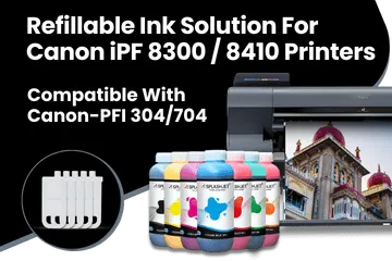 Refillable Ink Solution For Canon iPF 8300, 8410 Printer