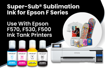 Super-Sub® Sublimation Ink for Epson F Series Use With Epson F570, F530, F500 Ink Tank Printers