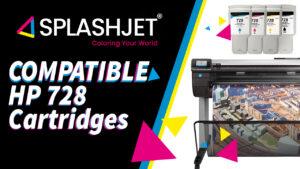 Compatible HP 728 Ink Cartridge for HP Designjet T830 and T730 Printers.