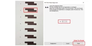 Print head Improper Nozzle Pattern