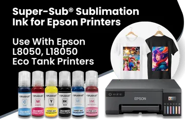 Super-Sub® Sublimation Ink For Epson L8050, L18050 Eco Tank Printers