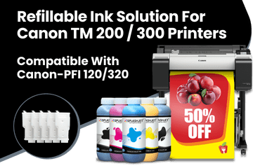 Refillable Ink Solution For Canon TM 200, 300, 205, 305 Printer