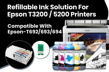Refillable Ink Solution For Epson SC-T3200, T5200, T7200 Printers