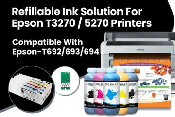 Refillable Ink Solution For Epson SC-T3270, T5270, T7270 Printers