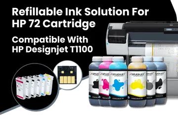Refillable Ink Solution For HP 72 Cartridge-Compatible With HP Designjet T1100 Printer