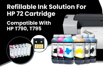 Refillable Ink Solution For HP 72 Cartridge Compatible With HP T790-T795 Printers