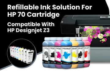 Refillable Ink for HP 70 ink Cartridge, Compatible With HP Designjet Z3100-Z3200 Printers
