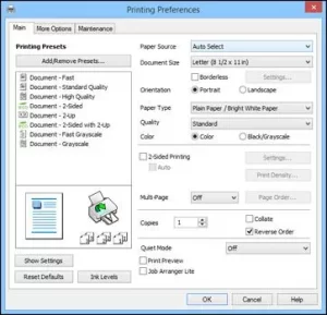 Print Settings