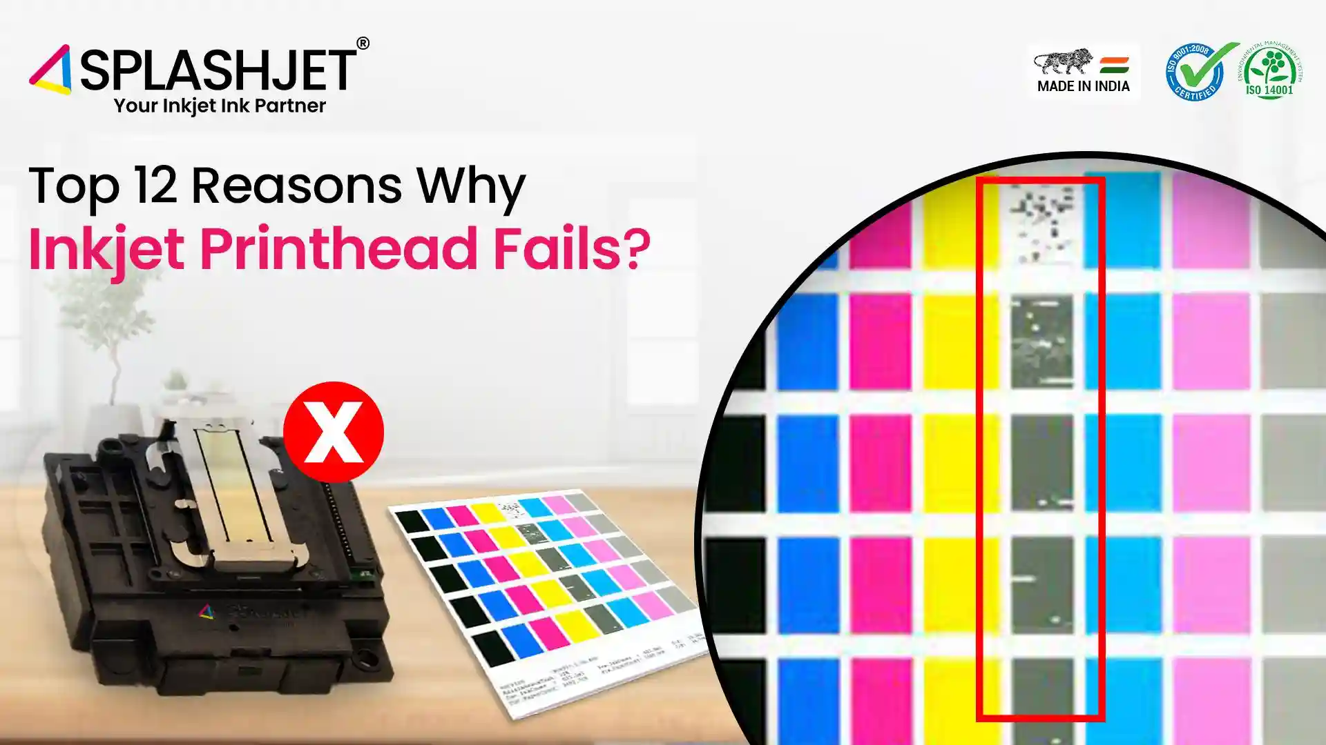 Top 12 Reasons why an Inkjet Printhead fails