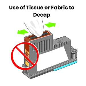 Use of Tissue or Fabric to Decap