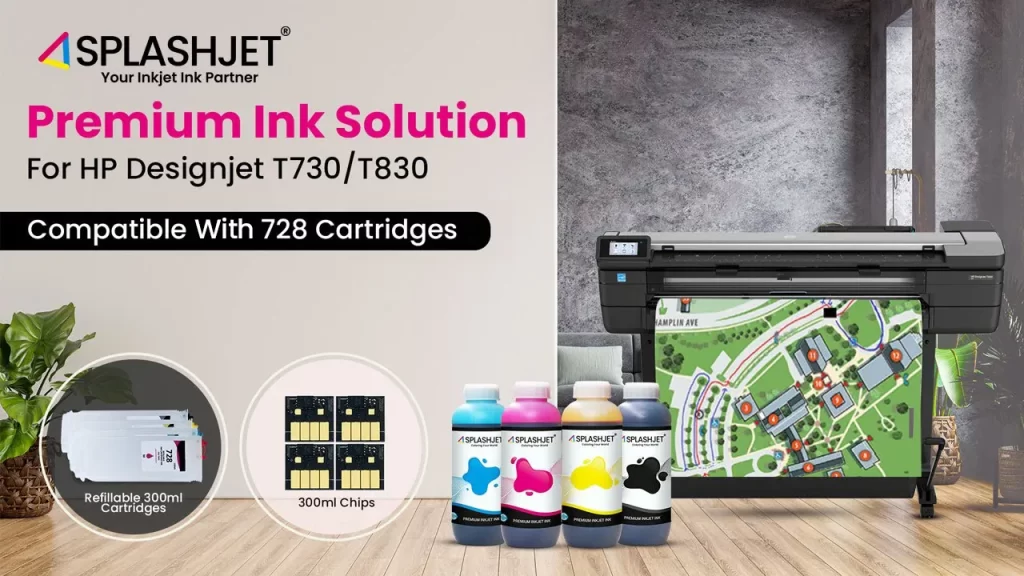 Premium Ink Solution For HP 728 for HP T730 Printer