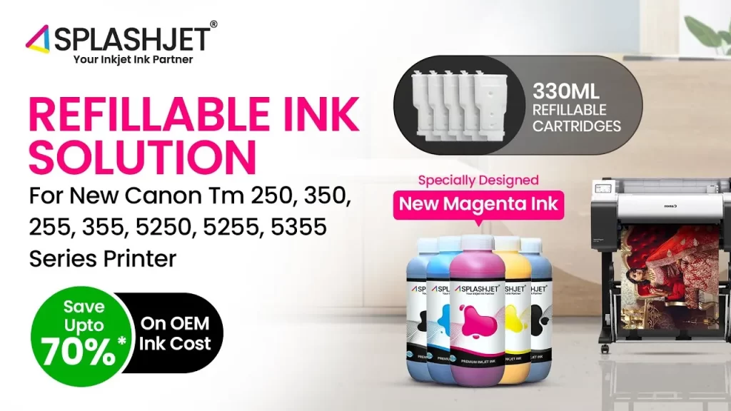 Refillable Ink For Canon TM5250 TM5350 TM250 TM350 Series Printers - Pigment Ink for Canon
