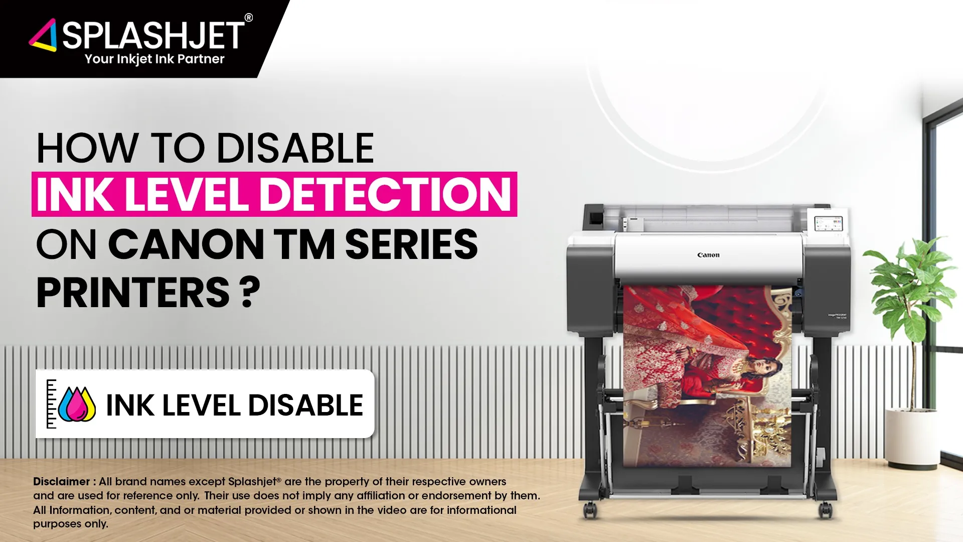 You are currently viewing How to disable ink level detection on the Canon TM printer series – Splashjet Support