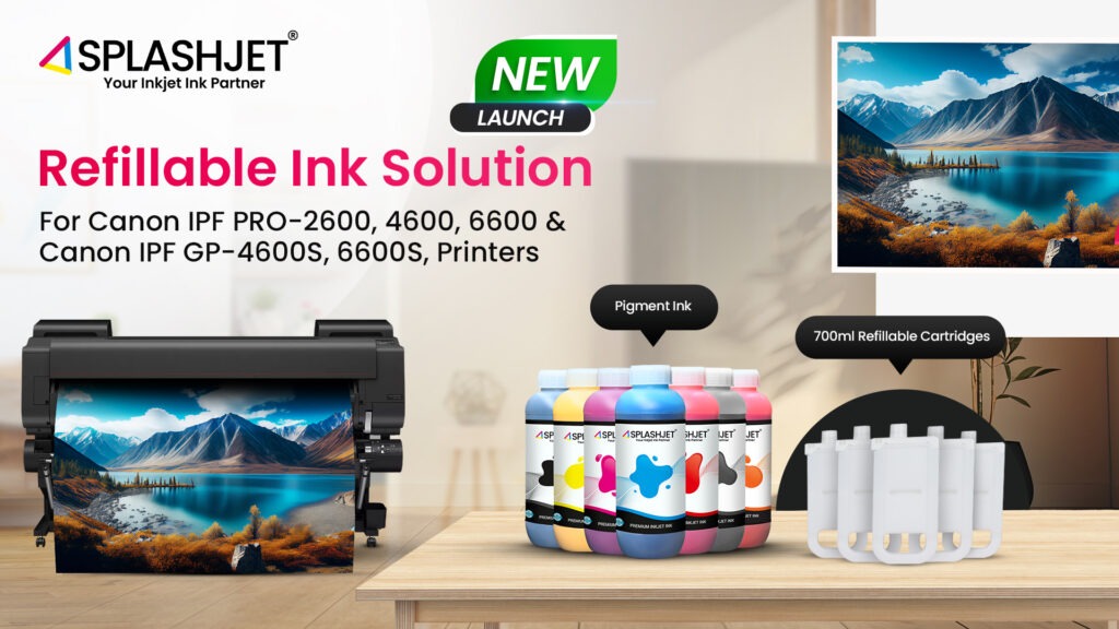 Refillable ink solution for Canon PRO 2600, 4600, 6600 printer series