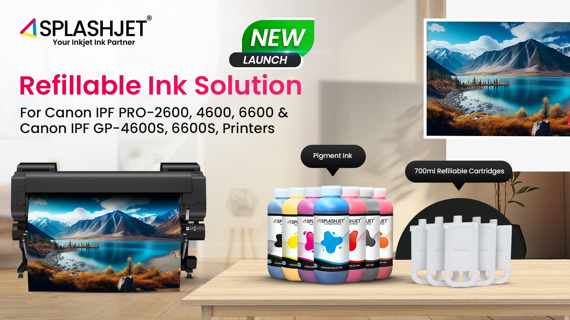 New Launch – Compatible Inks for Canon iPF Pro 2600, 4600, 6600 & 4600s, 6600s Series