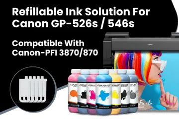 Refillable Ink Solution For Canon GP-526s, GP-546s, GP-566s Printers