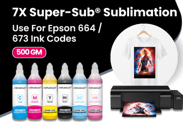 7X Super-Sub® Sublimation Ink Use For Epson 664 673 Ink Codes