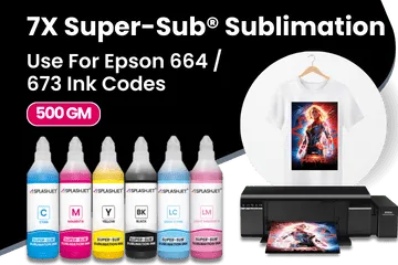 7X Super-Sub® Sublimation Ink Use For Epson 664 673 Ink Codes