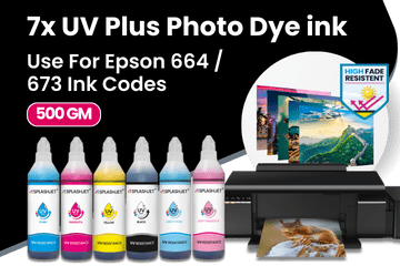7x UV Plus Photo Dye ink Use For Epson664, 673 Ink Codes