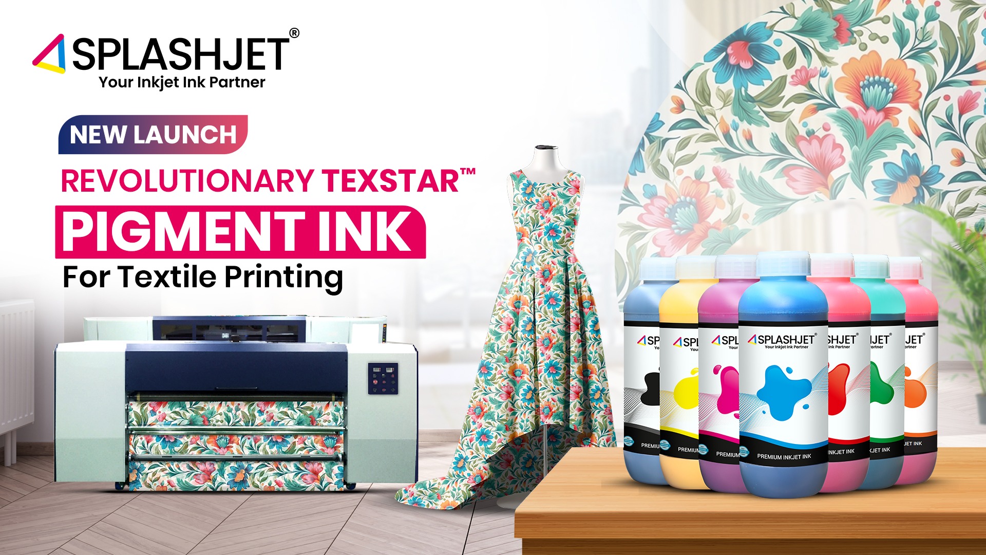 Revolutionary TexStar™ Pigment Inks by Splashjet Set to Transform Textile Printing