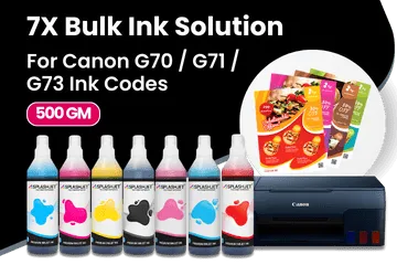 7X Bulk Ink Solution For Canon G70, G71, G73 Ink Code