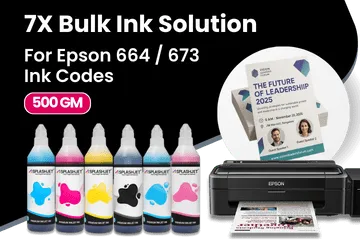 7X Bulk Ink Solution for Epson 664, 673 Ink Codes-500gm