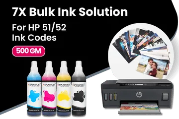 7X Bulk Ink Solution for HP 51-52 Ink Codes