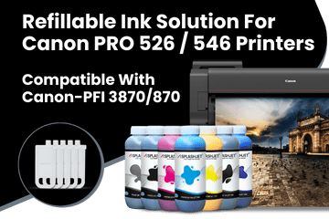 Refillable Ink Solution For Canon PRO 526, 546, 566 Printer