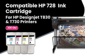 Compatible HP-728 Ink Cartridge For HP Designjet T830 & T730 Printer Series