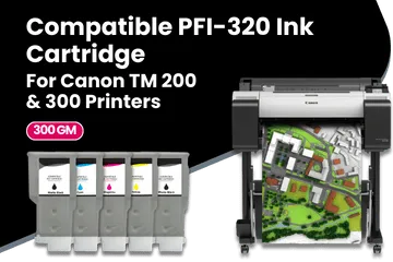 Compatible PFI-320 Ink Cartridge For Canon TM 200 & 300 Printers Series