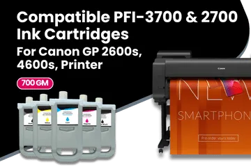 Compatible PFI-3700 & 2700 Ink Cartridges For Canon GP 2600s, 4600s, 6600s Printers Series