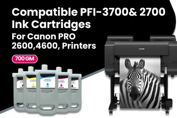 Compatible PFI-3700& 2700 Ink Cartridges For Canon PRO 2600, 4600, 6600 Printers Series