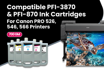 Compatible PFI-3870 & PFI-870 Ink Cartridges For Canon PRO 526, 546, 566 Printers Series