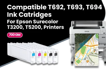 Compatible T692, T693, T694 Ink Catridges For Epson SC T3200, T5200, T7200, Printers Series
