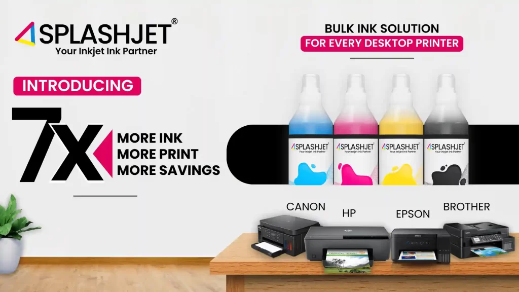 Desktop Ink Bottle 7X Bulk Ink Solution 500gm
