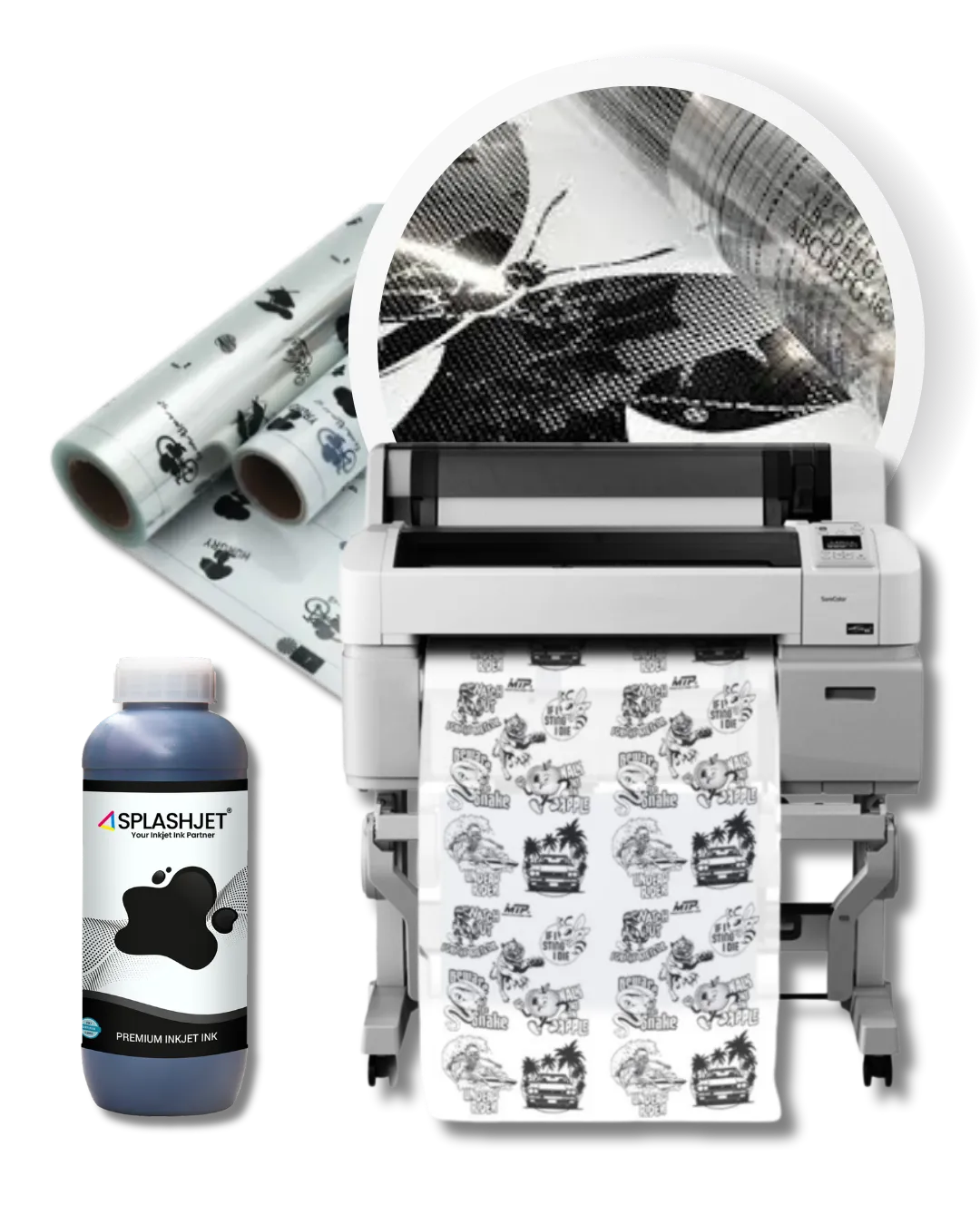 Positive and Negative Film Printing Ink