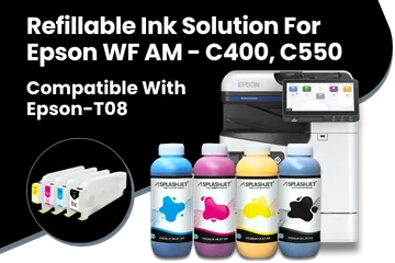 Refillable Ink Solution For Epson WF AM-C400-C550 Printer