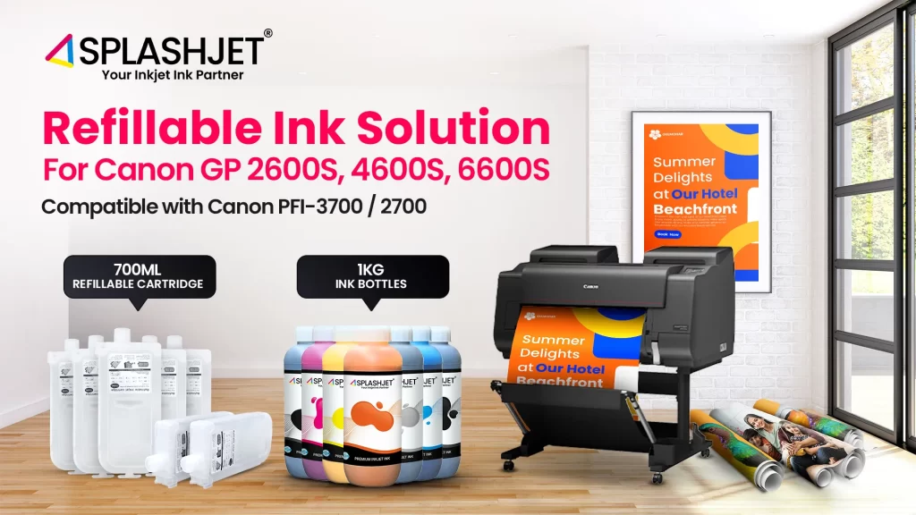 Splashjet Refillable Ink Solution for Canon GP 2600S