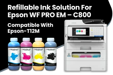 Refillable Ink Solution For Epson WF PRO EM-C800-Compatible With Epson-T12M